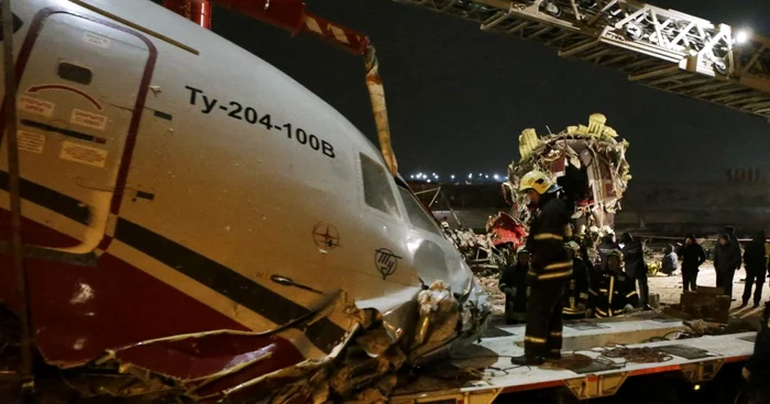 Un avion a aterizat forţat lângă Moscova FOTO Reuters