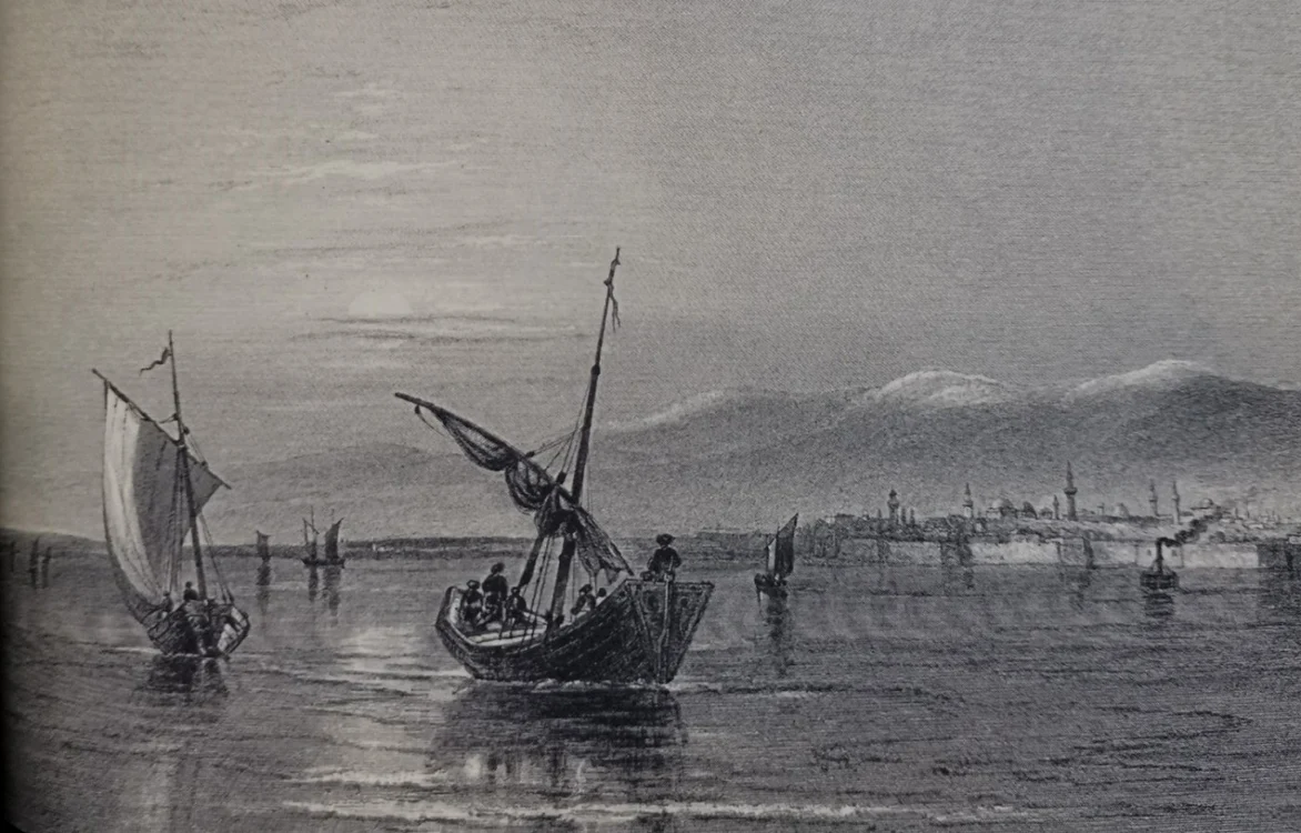 Vedere asupra Balcanilor, 1840. Autor William Henry Bartlett / Sursa Wikipedia