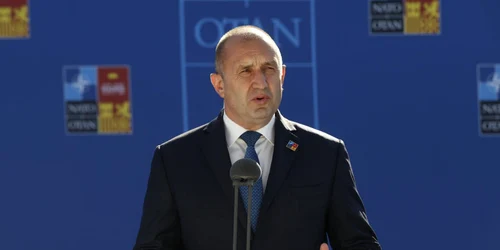 Rumen Radev intr-o conferinta de presa la summitul NATO de la Madrid FOTO EPA-EFE