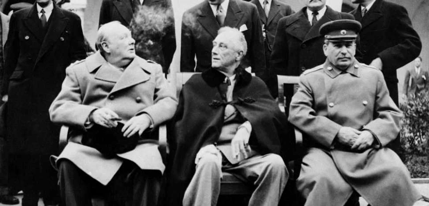 Conducătorilor marilor puteri şi-au împărţit sferele de influenţă (Churchill, Roosevelt şi Stalin). FOTO Guliver/Getty Images