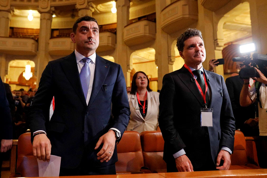 George Simion şi Nicuşor Dan. FOTO: Inquam/Madalina Norocea