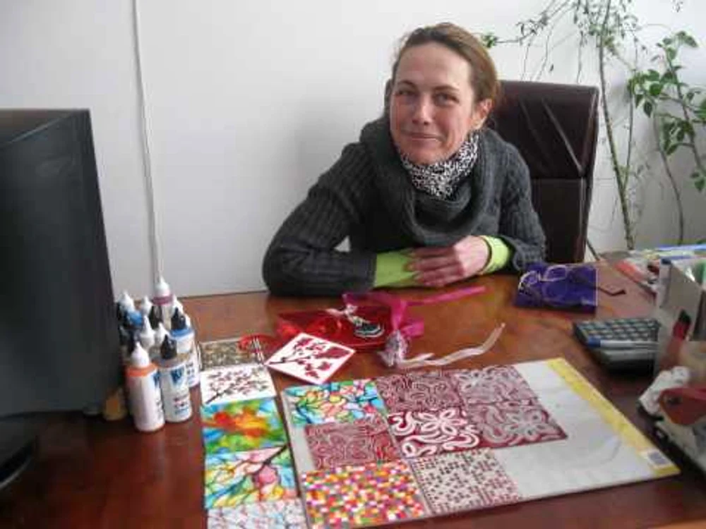 Gabriela Stavăr în atelier