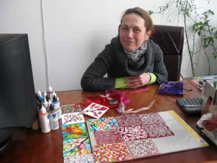 Gabriela Stavăr în atelier