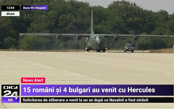 Răniţii au fost transportaţi la spitale din Bucureşti cu aeronava militară C 27J Spartan  jpeg