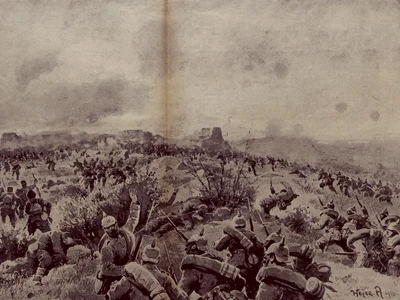 Storm of the victorious German and Bulgarian forces on the heavily fortified Tutrakan square on September 6, 1916 png