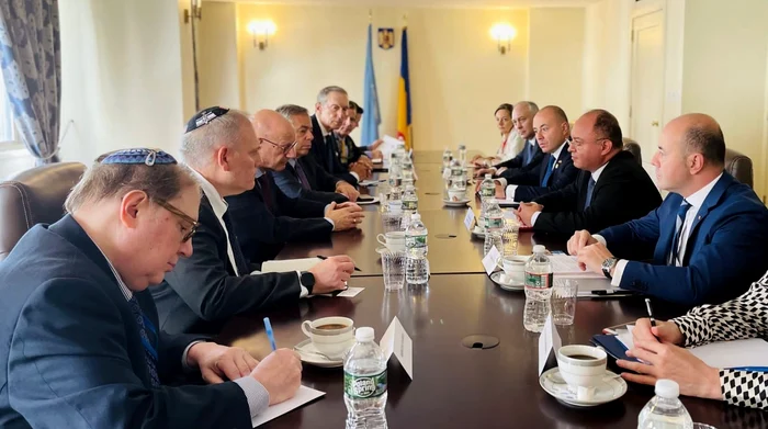 Aurescu, întâlnire cu reprezentanții principalelor organizații internaționale evreiești FOTO: MAE