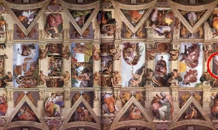 Experţii au descoperit codul lui Michelangelo ascuns în Capela Sixtină jpeg