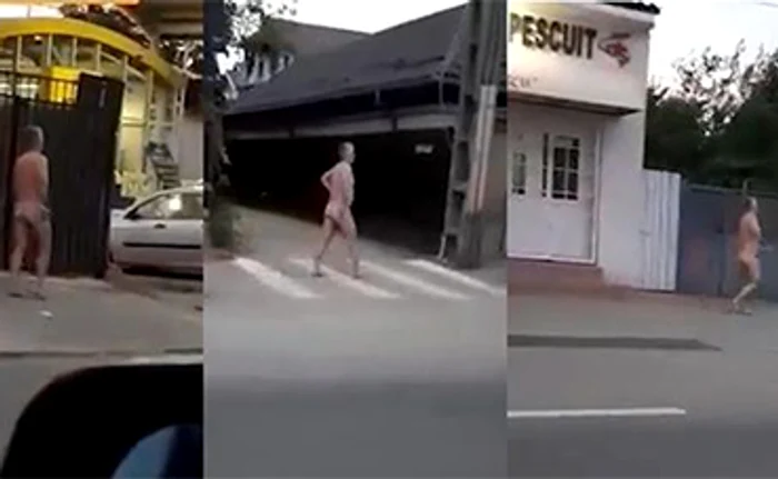 „Atletul” dezbrăcat a făcut furori printre trecători