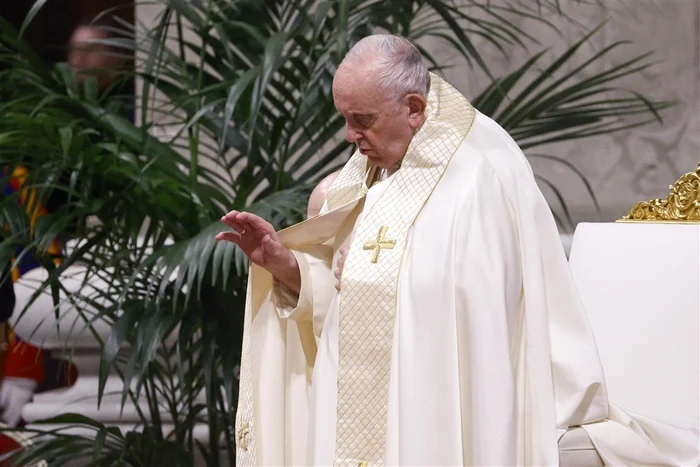 Papa Francis a ținut o slujbă la bazilica Sfântul Pentru de la Vatican FOTO EPA EFE