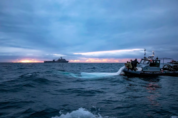 Balonul spion al Chinei doborât de SUA, recuperat din Atlantic FOTO Profimedia 