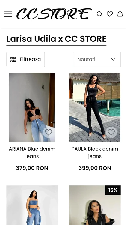 Blugii vânduți de Larisa Udilă / foto: ccstore.ro