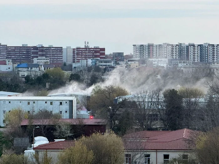 Incendiu bloc Constanța Foto: ISU