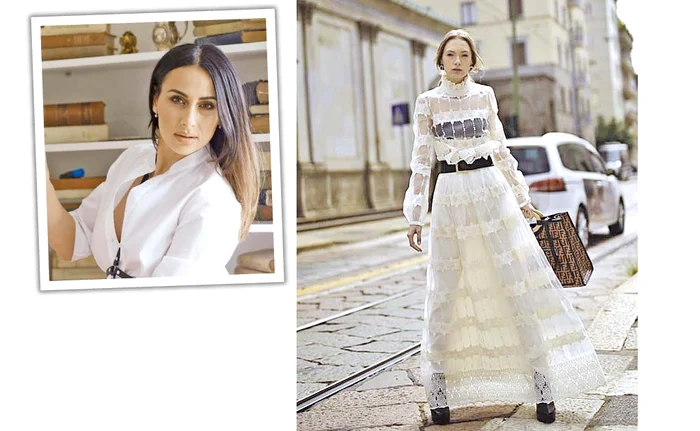 Diana Toma a purtat în Italia rochia creată de Nicoleta Negură