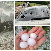 Grindină în Covasna FOTO Facebook 