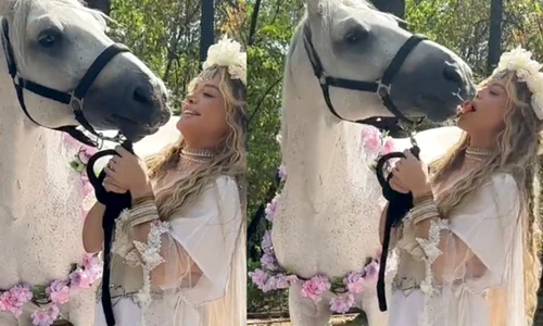 loredana groza se saruta cu un cal jpg