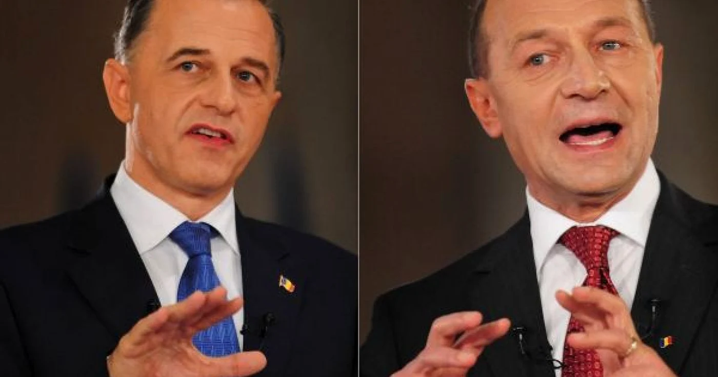 Mircea Geoană și Traian Băsescu, în 2009/FOTO: Arhivă
