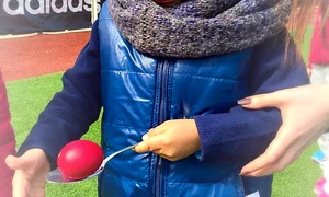 Micuţul David, foarte bucuros că se apropie Sărbătorile Pascale jpeg