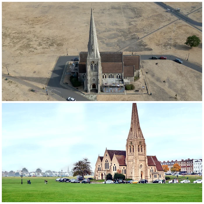 Vegetația uscată din jurul bisericii All Saints din Blackheath (Foto: GettyImages/Shutterstock)