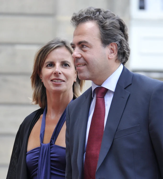 Luc Chatel, alături de soţia sa, Astrid Herrenschmidt. Foto: AFP
