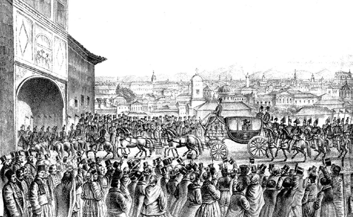 Intrarea triumfală a lui Alexandru Ioan Cuza în București, la 8 februarie 1859 