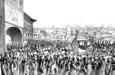 Intrarea triumfală a lui Alexandru Ioan Cuza în București, la 8 februarie 1859 