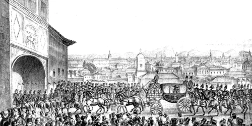 Intrarea triumfală a lui Alexandru Ioan Cuza în București, la 8 februarie 1859 