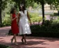 La reine Letizia d'Espagne et Michelle Obama lors de leur rencontre au palais de la Zarzuela à Madrid jpeg