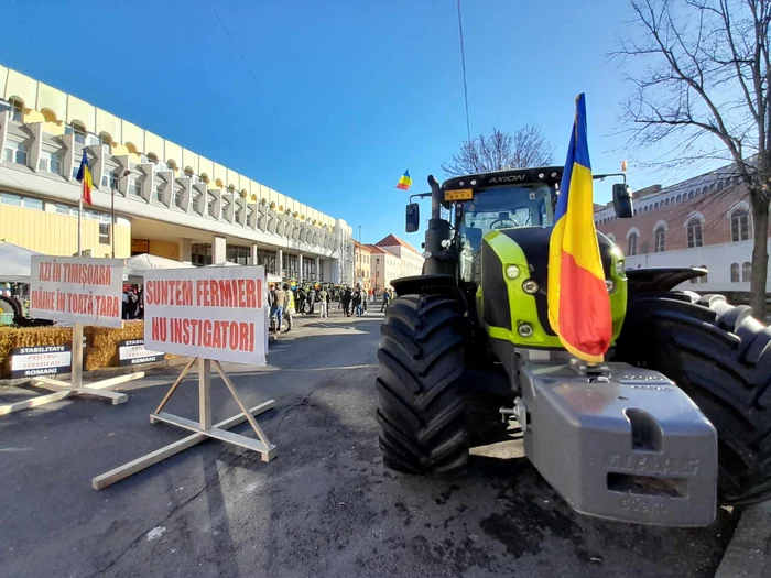 Protestul agricultorilor din centrul Timișoarei FOTO Ștefan Both