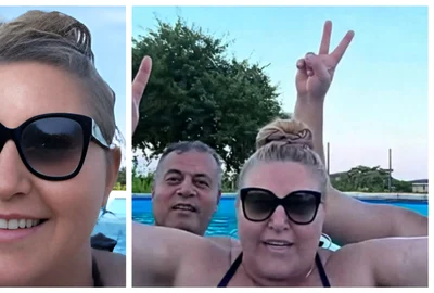 Șoșoacă la piscină