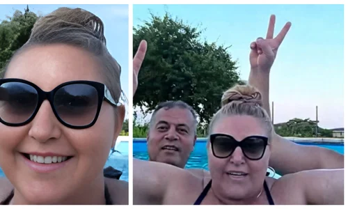Șoșoacă la piscină