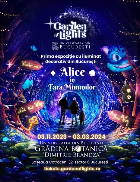 Grădina Botanică a Universității din București se transformă  în Grădina Luminilor