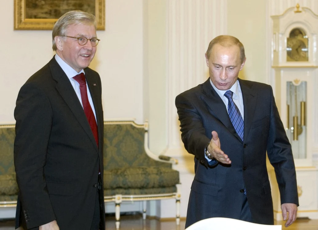 René van der Linden, primit de Putin la Moscova în 2008 FOTO AFP
