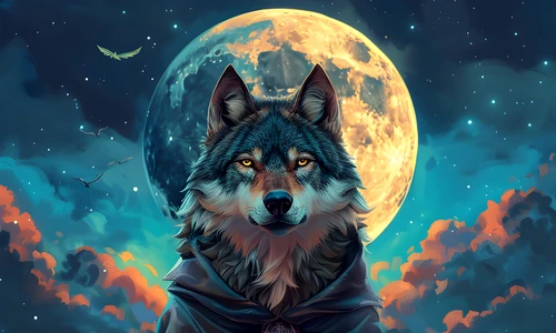 portrait animal meditating practicing mindfulness digital art style jpg