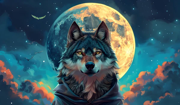 portrait animal meditating practicing mindfulness digital art style jpg