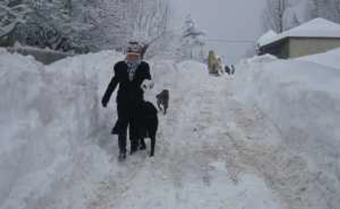 La Vintileasca se putea circula doar cu sania până la orele prânzului.