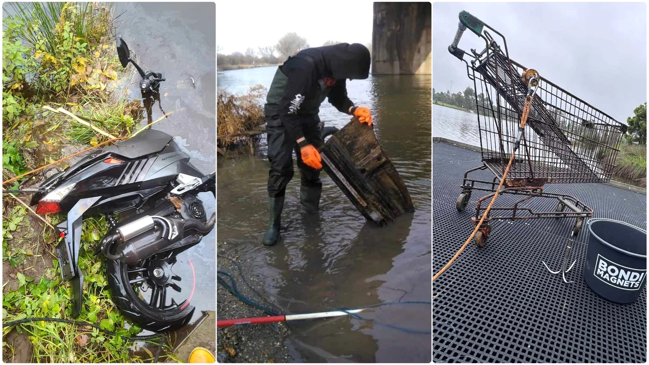 Pescuitul cu magneți este un hobby accesibil. Sursa Grup Facebook - Magnet Fishing 
