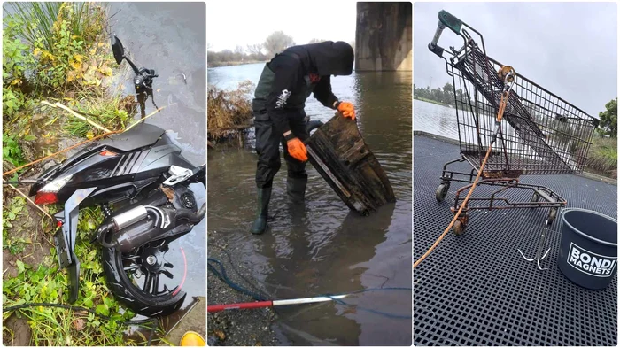Pescuitul cu magneți este un hobby accesibil. Sursa Grup Facebook - Magnet Fishing 