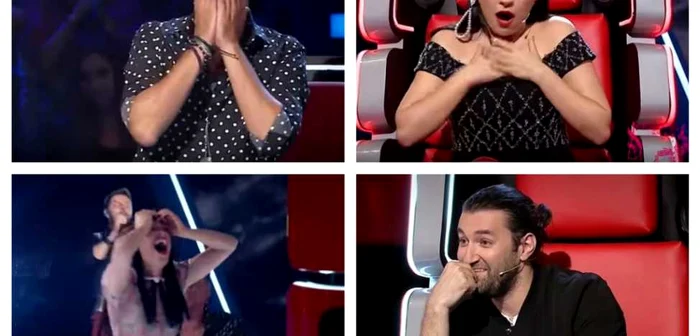 Tudor Chirilă, Andra, Irina Rimes şi Smiley, în timpul interpretării lui Bogdan FOTO Captură Pro TV