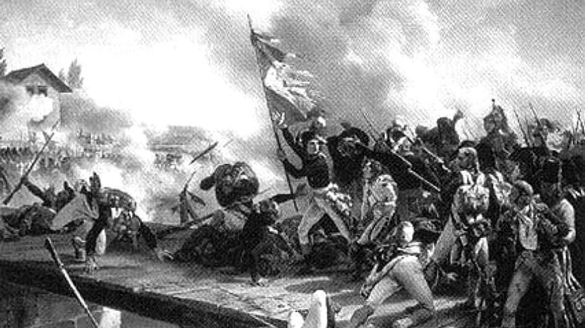 Un grup de soldaţi români l au oprit pe Napoleon la Arcole jpeg
