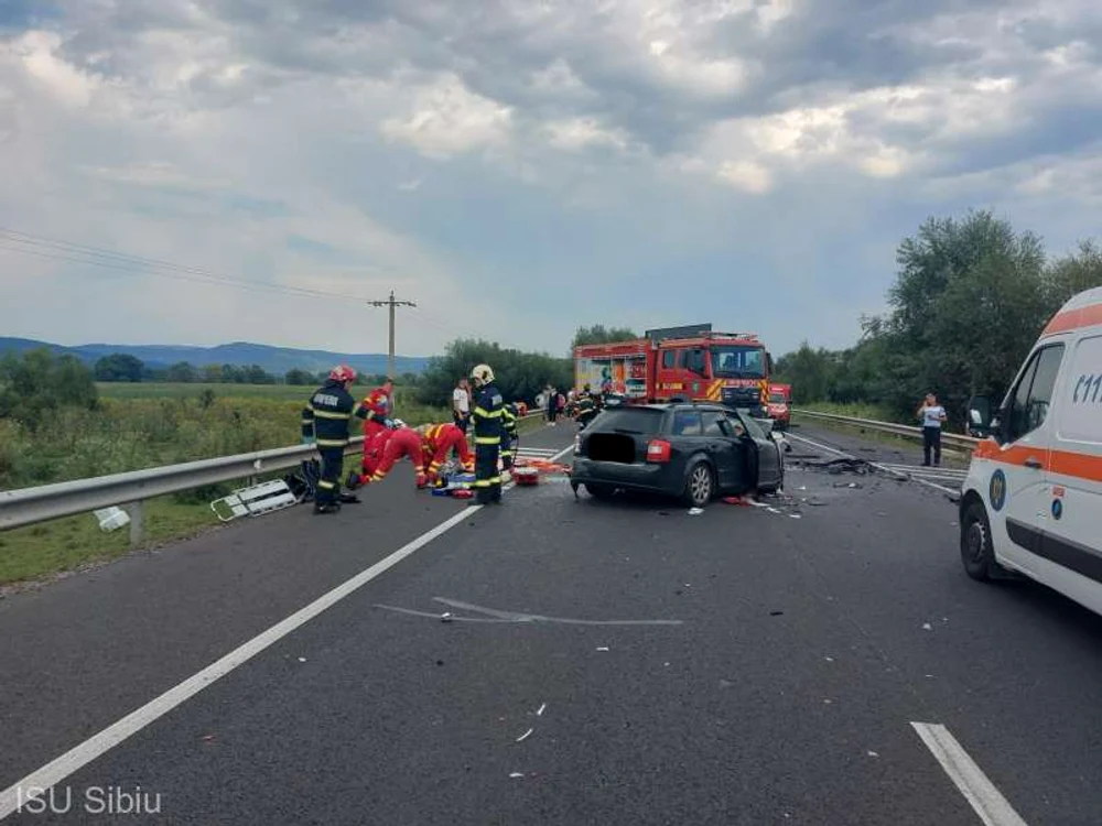 Tânărul de 19 ani și-a pierdut viața FOTO ISU Sibiu