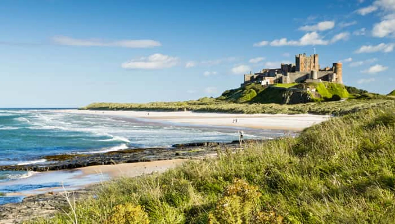 Plaja Bamburgh, Northumberland
