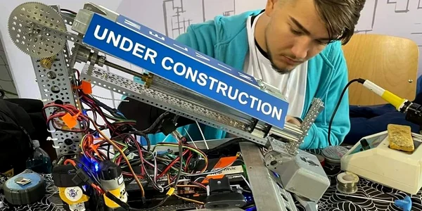 Cele mai bune invenții ale elevilor târgovișteni, roboții Adina și Billy. Foto: Under Construction