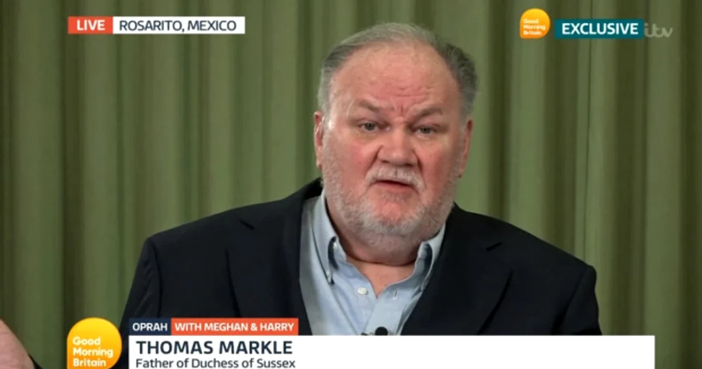 Thomas Markle a adus multă durere fiicei sale, Meghan Sursă foto: Captură video