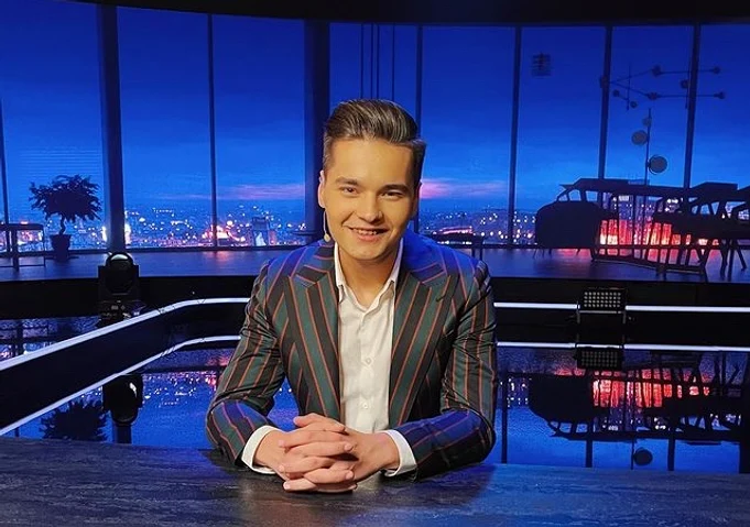 Selly, într-un studio TV
