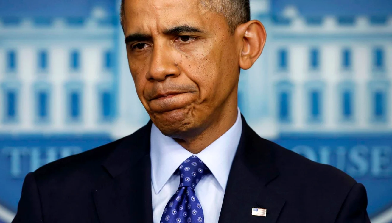 
    Fotografia lui Barack Obama a rămas pe ecran timp de cinci secundeFoto: Reuters  