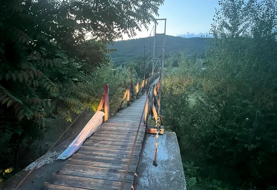 Podul de pe care voia să se arunce bărbatul FOTO: IPJ Vrancea