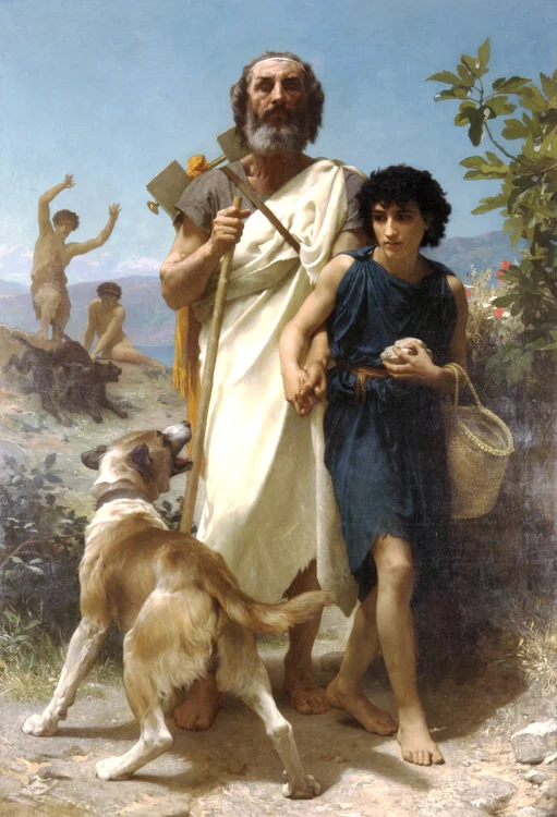„Homer și ghidul său”, de William-Adolphe Bouguereau (© Milwaukee Art Museum / Wikimedia Commons)