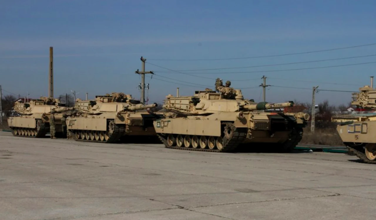 Tancuri aduse de americani la Mihail Kogălniceanu Sursa Facebook 1st Armored Brigade Combat Team 1st Infantry Division
