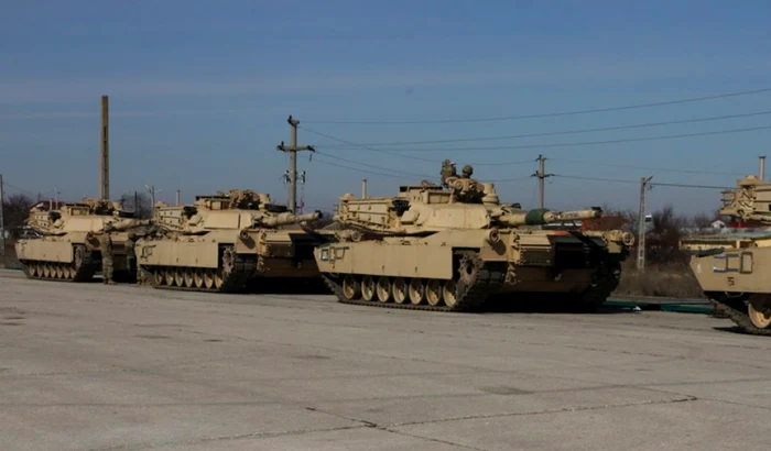 Tancuri aduse de americani la Mihail Kogălniceanu Sursa Facebook 1st Armored Brigade Combat Team 1st Infantry Division