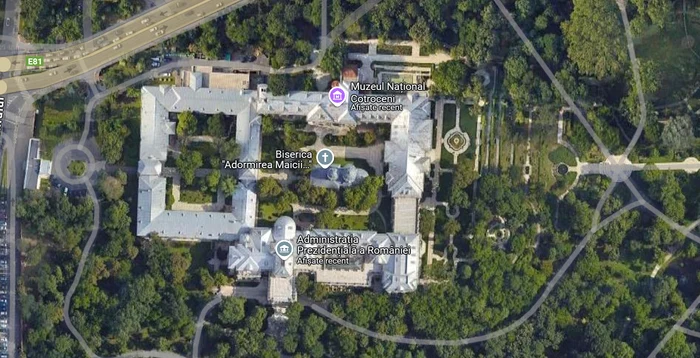Grădina și interiorul Palatului Cotroceni vor fi deschise publicului FOTO Google Maps